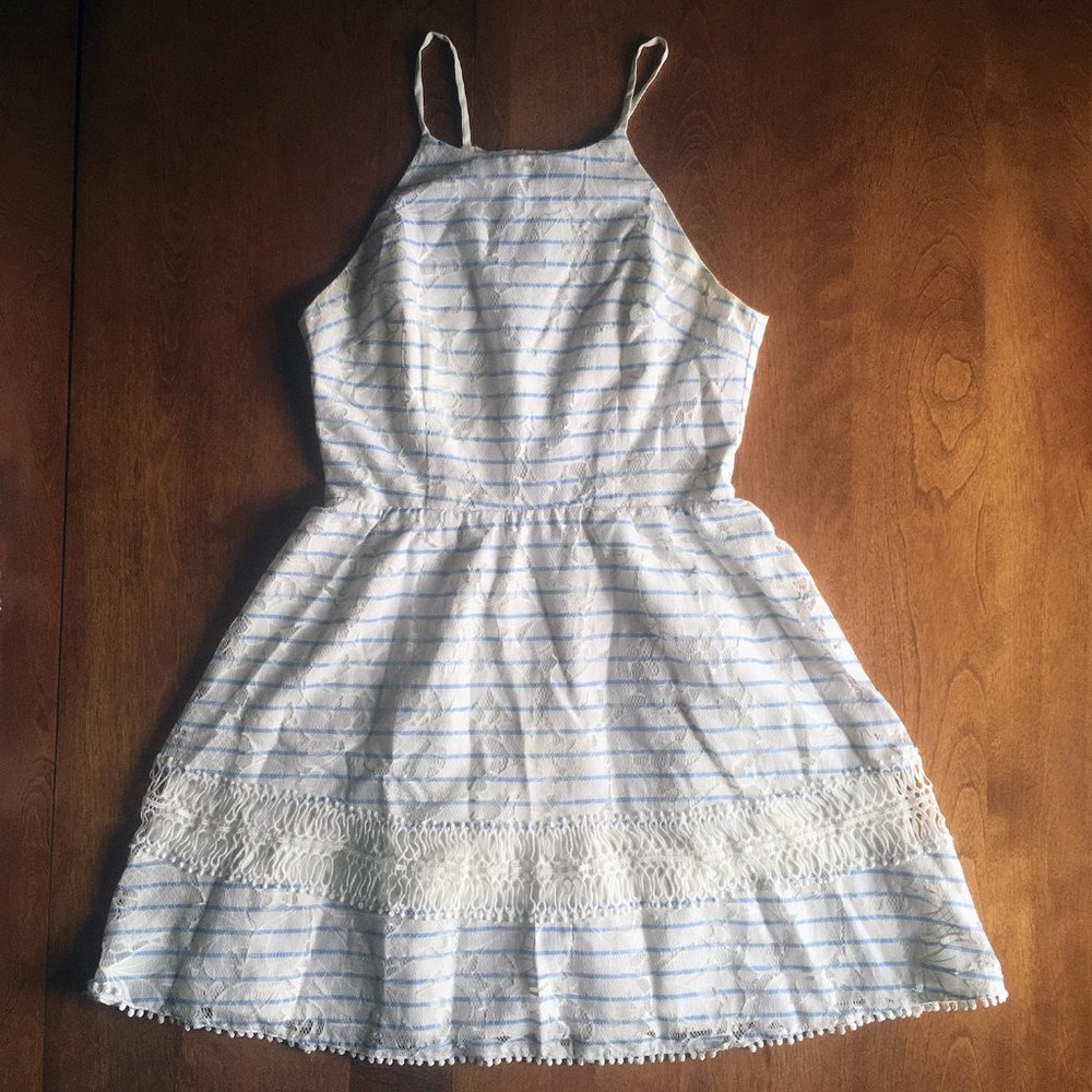 J by J.O.A. lace stripe sun dress S